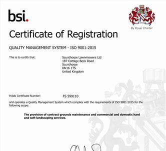 Quality ISO 9001:2015 Certificate