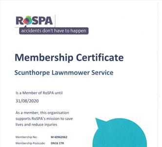ROSPA 2020 Certificate