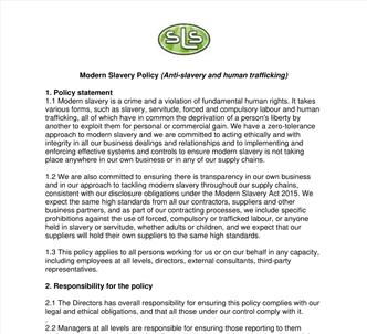 Modern Slavery Policy